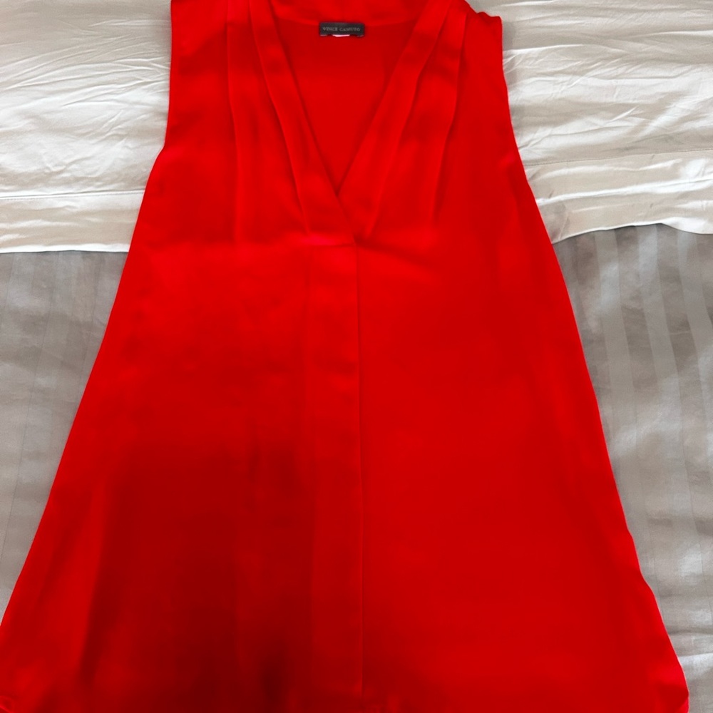 Elegant Red Sleeveless Top